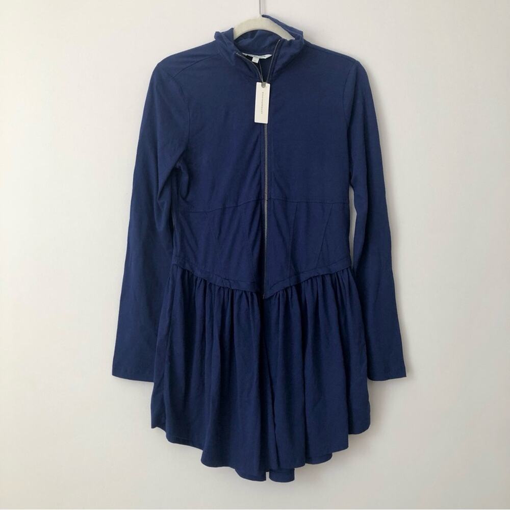 Daily Practice Taylor Blue Long-Sleeve Zip-Front Mini Dress Women’s Size S NWT - Picture 3 of 11